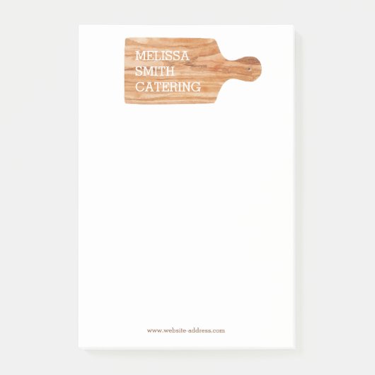 Waterverf Snijraad Catering Chef Logo Post-it® Notes (Voorkant)