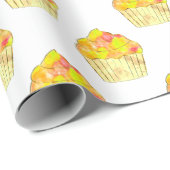 Waterverf snijtaart op wit cadeaupapier (Rol Hoek)