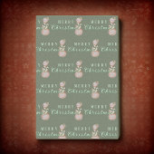 Waterverf  Snoep Sneeuwman Kerst Tissuepapier