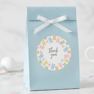 Waterverf Snoepberen Baby Shower Bedankt Ronde Sticker