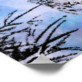 Waterverf Snow Leopard Poster (Hoek)