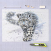 Waterverf Snow Leopard Tissuepapier (Craft)