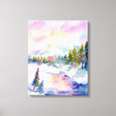 Waterverf Snow Mountain Print (Voorkant)