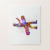 Waterverf-snowboardwedstrijd Legpuzzel (Verticaal)
