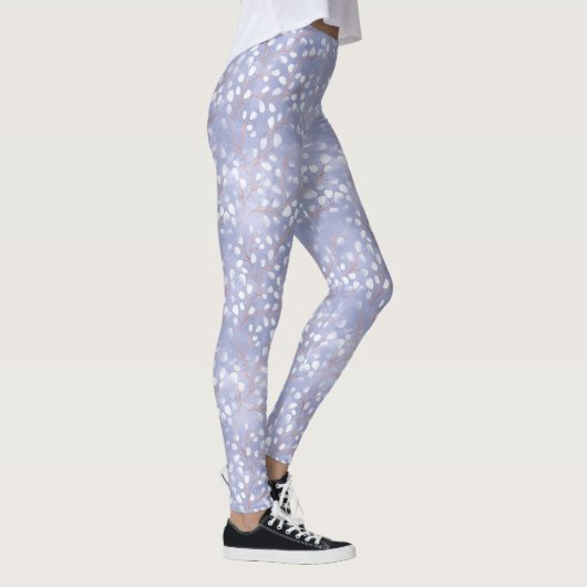 Waterverf Snowdrops Lavender/Koper ID726 Leggings (Rechts)