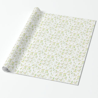 Waterverf Snowdrops Patroon Cadeaupapier