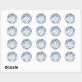 Waterverf Snowflake Winter Ronde Sticker (Vel)