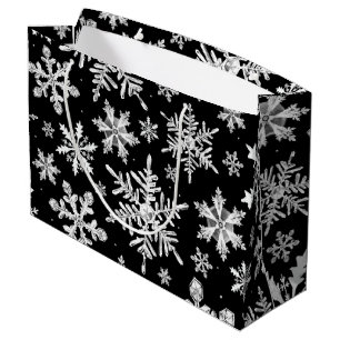 Waterverf Snowflake Wrapping Groot Cadeauzakje