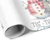 Waterverf Snowman Cadeaupapier (Rol Hoek)