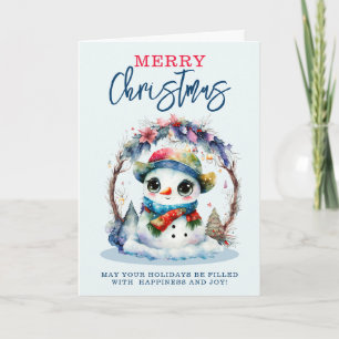 Waterverf Snowman Kaart