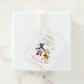 Waterverf Snowman Rudolph Merry Kerstscript Bedankjes Labels (In situ)