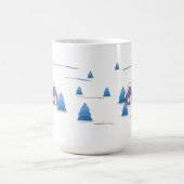 Waterverf Snowy Landscape Coffee Mok (Center)