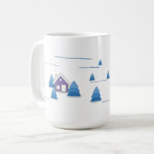 Waterverf Snowy Landscape Coffee Mok (Voorkant links)