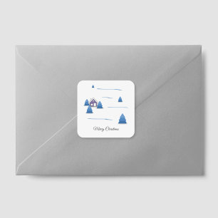 Waterverf Snowy Landscape Sticker