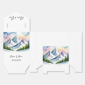Waterverf Snowy Mountain Landscape Wedding Bedankdoosjes (Ongevouwen)