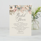 Waterverf soft boho floral bruiloft vrijgezellenfe kaart (Staand voorkant)