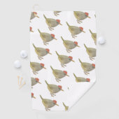 Waterverf Songbird Mountain Tailorbird Golfhanddoek (Insitu)