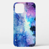 Waterverf Space Art: Nachtelijke hemelbomen Case-Mate iPhone Case (Achterkant)