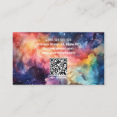Waterverf Space Galaxy Abstract Modern Visitekaartje (Achterkant)