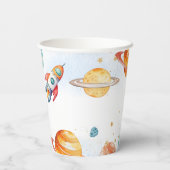 Waterverf Space Party Cups Papieren Bekers (Achterkant)