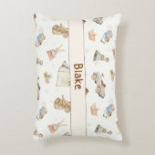 Waterverf  Speelgoed Patroon Wit Accent Kussen (Voorkant(Verticaal))