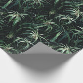 Waterverf Spider Plant (Donker) Cadeaupapier (Hoek)