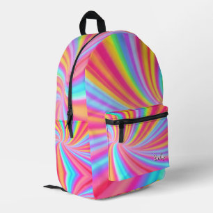 Waterverf Spiral Rainbow Swirl Bedrukte Rugzak