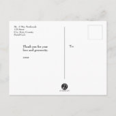 Waterverf splash bruiloft dank u foto collage aankondigingskaart (Achterkant)