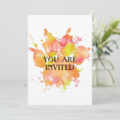 Waterverf Splash Dog Paw Print Kaart (Staand voorkant)