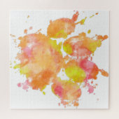 Waterverf Splash Dog Paw Print Legpuzzel (Horizontaal)