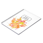 Waterverf Splash Dog Paw Print Notitieboek (Linkerzijde)