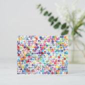 Waterverf Splash Dot Patroon Briefkaart (Staand voorkant)