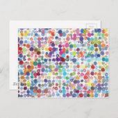 Waterverf Splash Dot Patroon Briefkaart (Voorkant / Achterkant)
