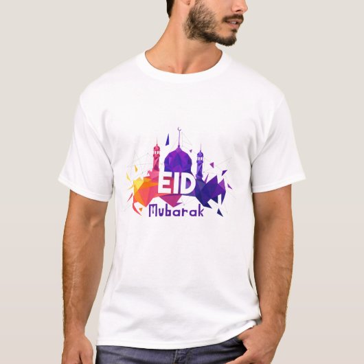 Waterverf Splash Eid Mubarak Mannen T-shirts (Voorkant)