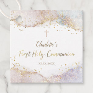 waterverf splash glitter Eerste Communie Bedankjes Labels