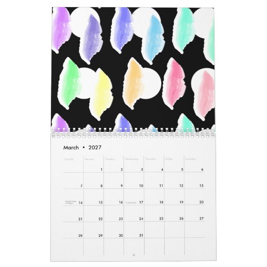 Waterverf Splash. Kalender (Mar 2027)