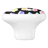 Waterverf Splash. Keramische Knop (Zijkant)