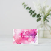 Waterverf Splash QR Code Social Media Modern Visitekaartje (Staand voorkant)