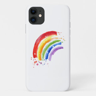 Waterverf Splash Rainbow iPhone 11 Hoesje