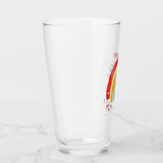 Waterverf Splash Rainbow Glas (Rechts)