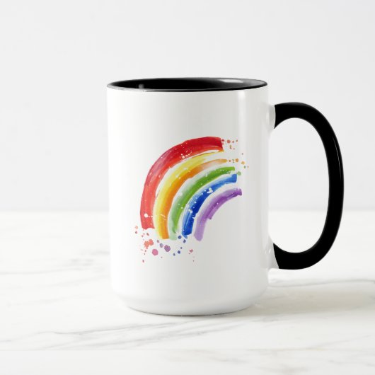 Waterverf Splash Rainbow Mok (Rechts)