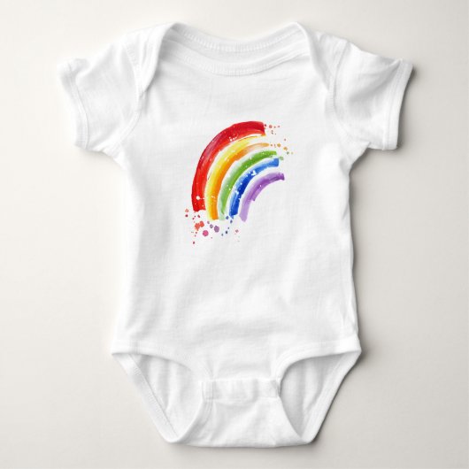 Waterverf Splash Rainbow Romper (Voorkant)
