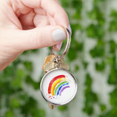 Waterverf Splash Rainbow Sleutelhanger (Hand)