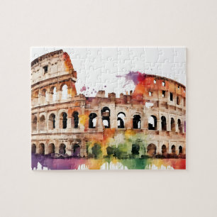 Waterverf Splash Rome Colosseum Legpuzzel