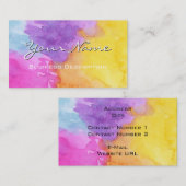 Waterverf splash Visitekaartje (Voorkant / Achterkant)