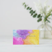 Waterverf splash Visitekaartje (Staand voorkant)