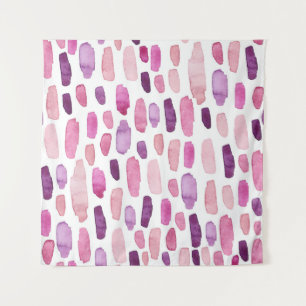 Waterverf Splashes: roze, Paarse. Wandkleed
