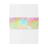 Waterverf Splashes van het Kleurrijke Abstracte Ve Uitnodigingen Wikkel (Achterkant Voorbeeld)