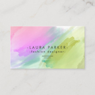 Waterverf Splatter Abstract Makeup Minimale artist Visitekaartje