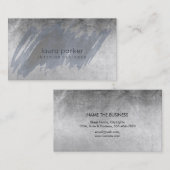 Waterverf Splatter Black Grey Abstract Modern Visitekaartje (Voorkant / Achterkant)